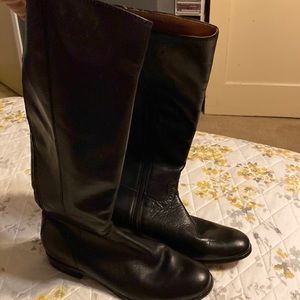 Corso como black leather riding boots size 7M